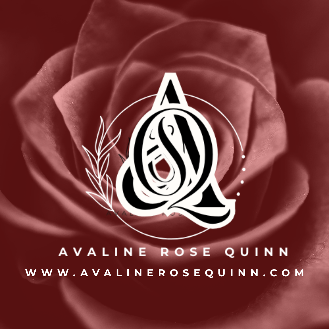 Avaline monogram with crimson rose